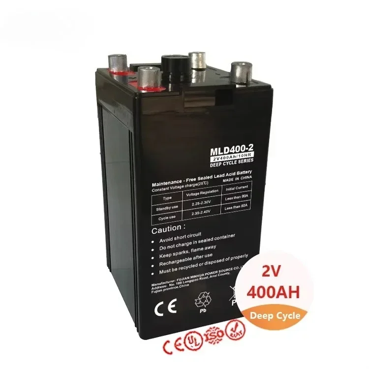 

MHB MLD400-2 Солнечная свинцово-кислотная батарея глубокого цикла 2 В 400 Ач ИБП-система VRLA для хранения обновляемой энергии