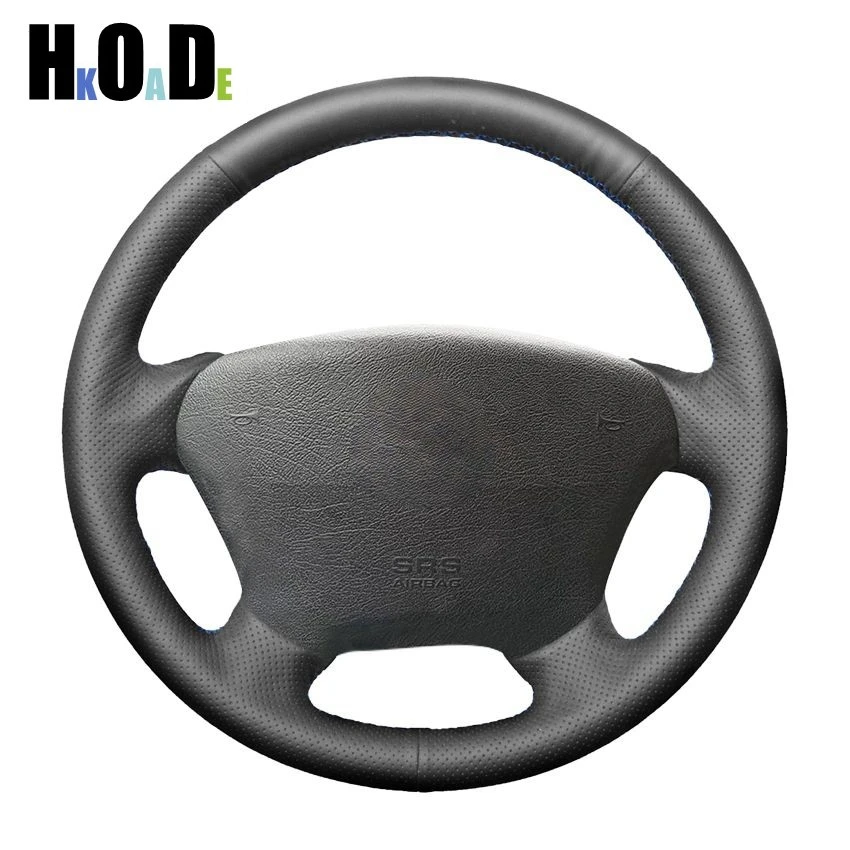 Hand-stitched Black Artificial Leather Car Steering Wheel Cover for Mercedes Benz W163 M-Class ML230 270 320 350 430 500 1997