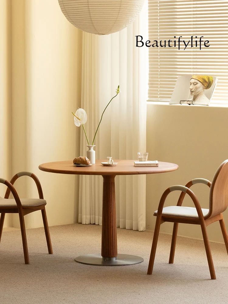 

Doric round table black walnut round dining table medium antique solid wood round dining table designer