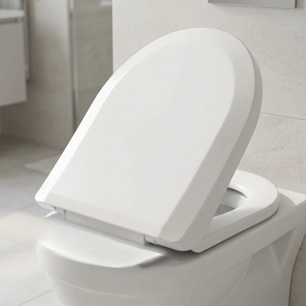 Adjustable Toilet Seat Cover with Slow Close Mechanism Fits Most Standard Toilets Quick Drop Installation Ready