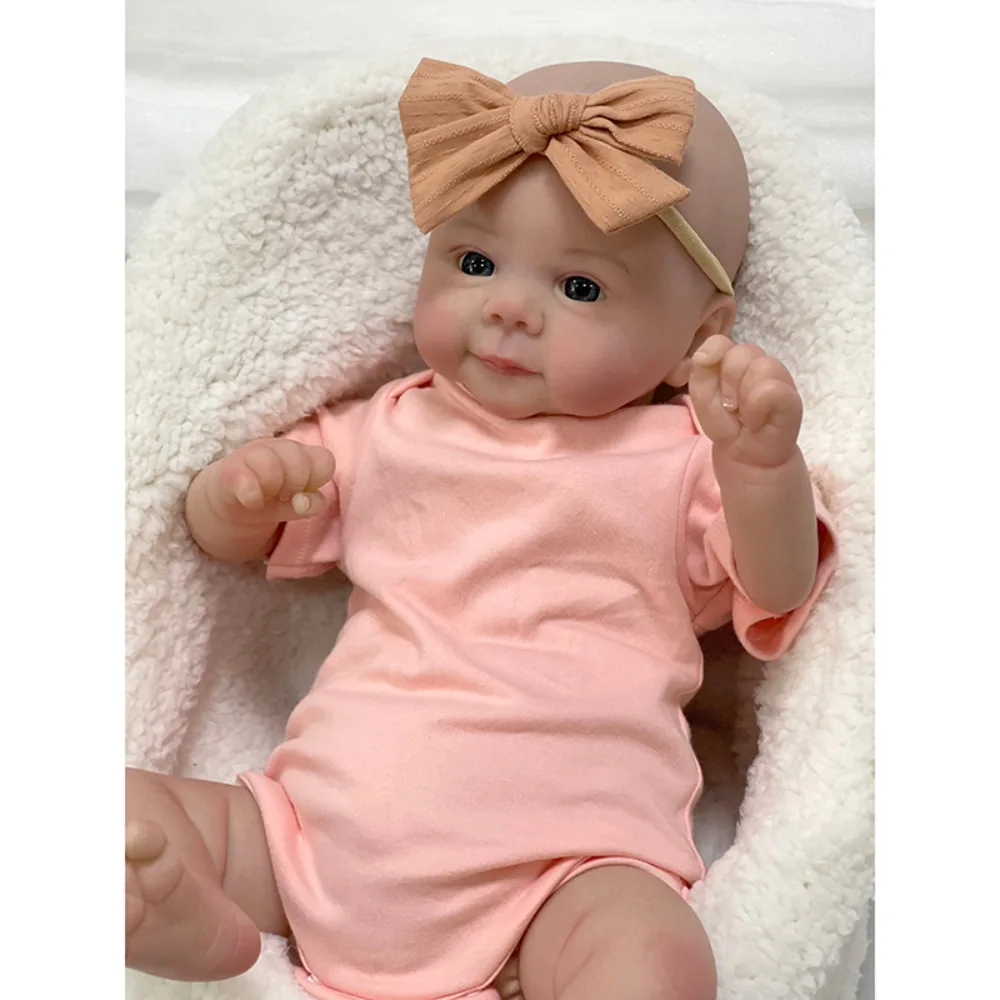 19inch Reborn Newborn Baby Doll Juliette Soft Cuddly Body Lifelike 3D Skin with Visible Veins Handmade Lifelike Baby Dolls toy