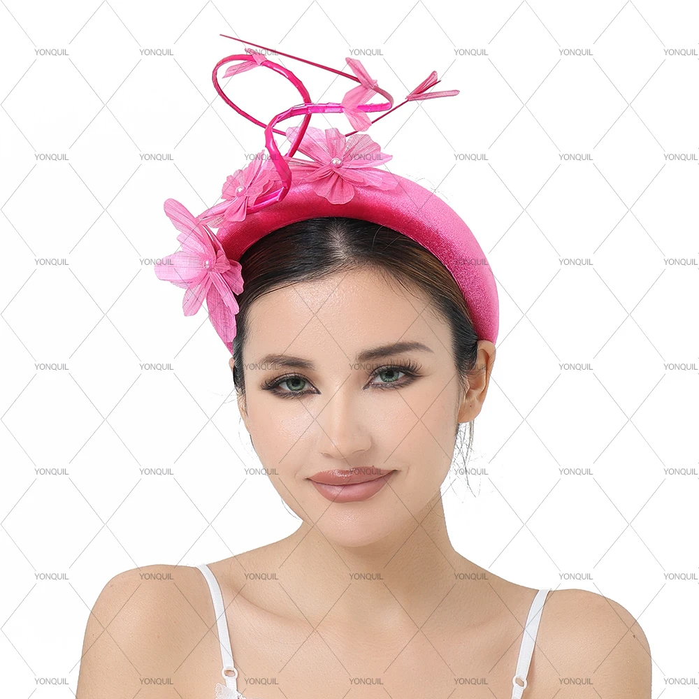 

Elegant Ladies Party Headband Silk-Linen Flower Bridal Women Fashion Hair Bands Hair Accessories Fascinators Wedding Headwear