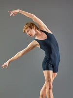 Hombres sin mangas Nylon negro gris danza Unitard mono Ballet gimnasio Fitness leotardos ejercicio yoga gimnasia ropa poliamida