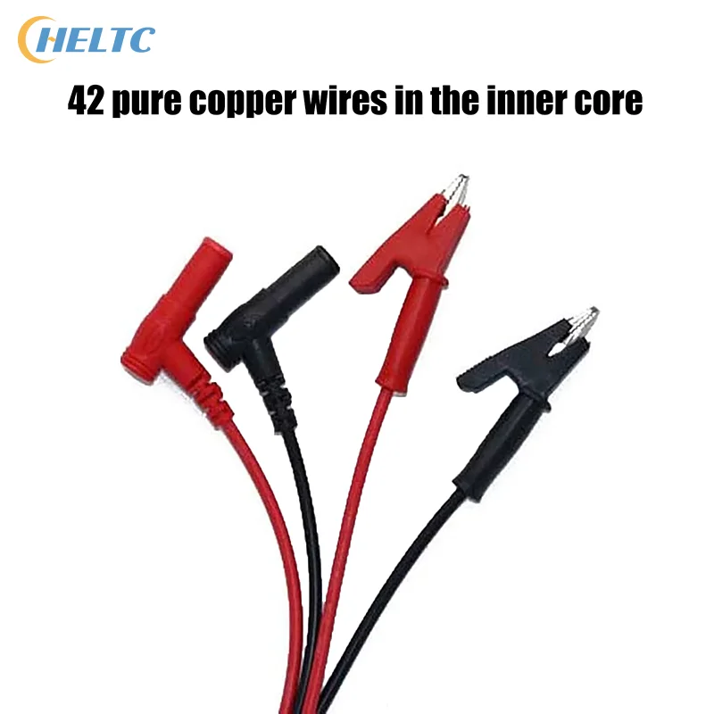 20A 90CM Alligator Clip To Banana Plug Test Cable Lead Connector Dual Probe 4mm Crocodile Clip For Multimeter Measure Tool