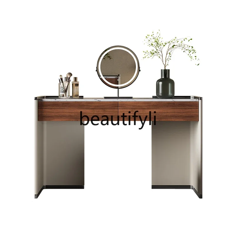 

Italian minimalist dressing table, simple marble makeup table, light luxury high-end dressing table