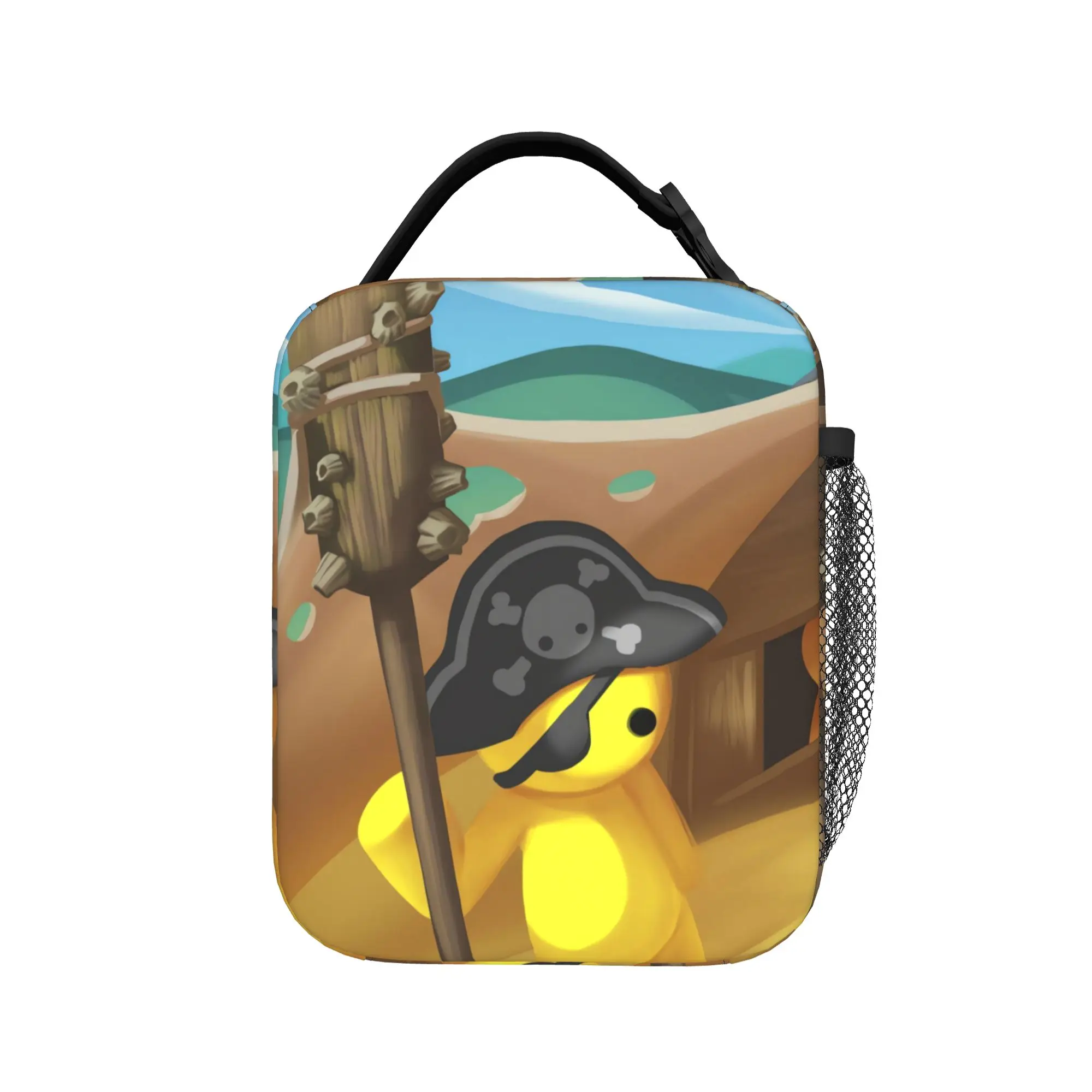 Wobblys Life Gaming Funny Lunch Bag  School Lunch Box For Child Fashion Graphic Thermal Tote Handbags Oxford Portable Cooler Bag