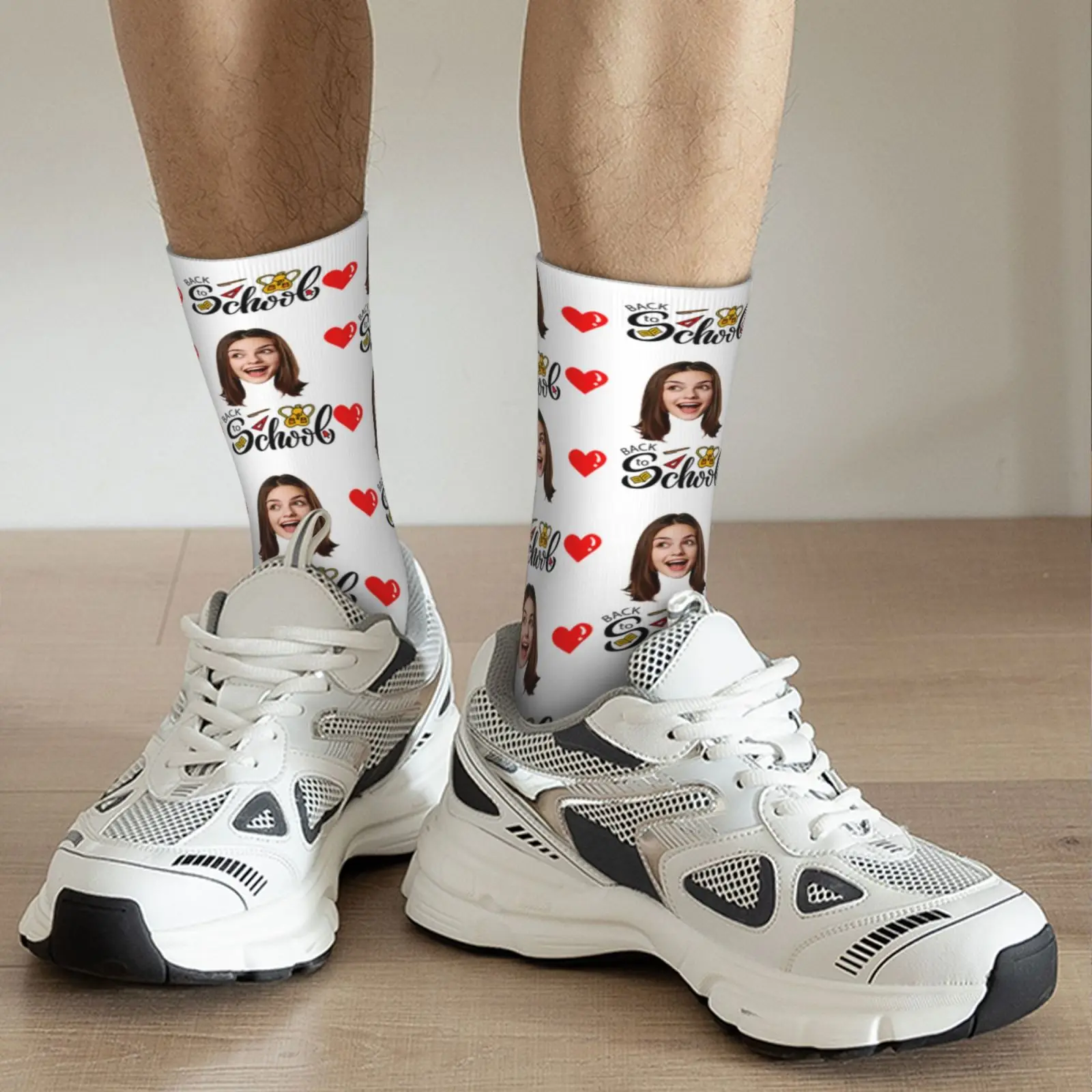 Custom avatar socks for men and women custom photo socks DIY personalized picture socks photo socks personalized gifts view 3