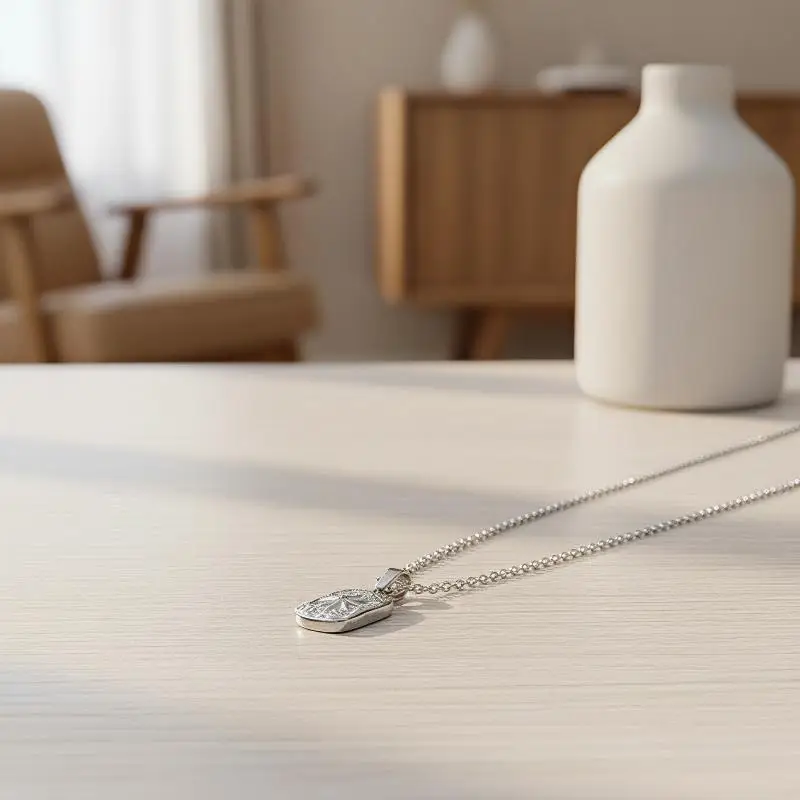 Achtzackiger Stern Anhänger Halsketten für Männer Kompass Edelstahl Schmuck Geschenk – Detail 2