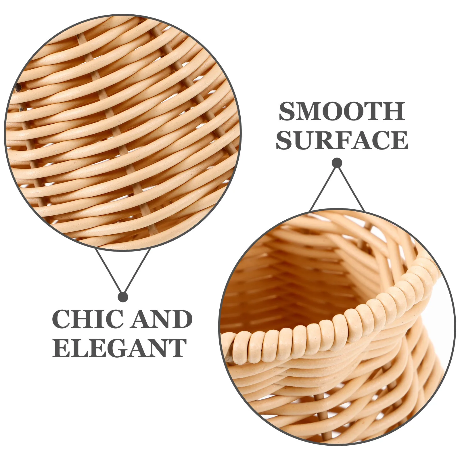 

Decorative Flower Vase Rustic Woven Design Imitation Rattan Plastic Desktop Dried Flower Holder For Home Office Wedding