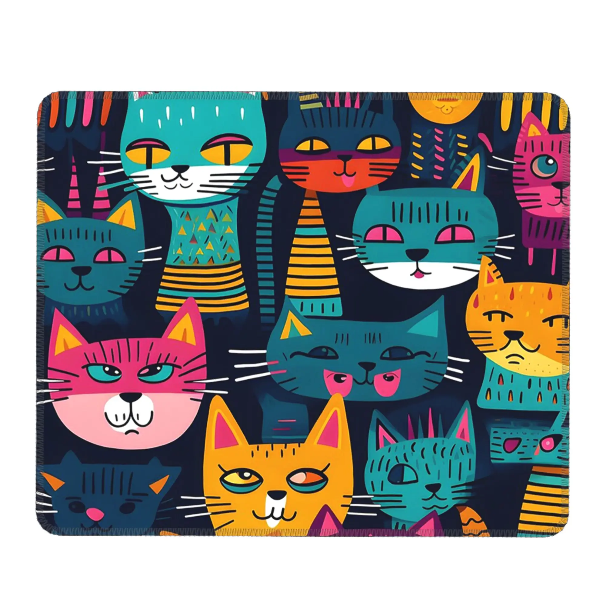 Cartoon Cats Creative Colour Mouse Pad Computer Keyboard Mouse Mat Gaming PC Laptop Desk Mat Office Accessories Table Mats