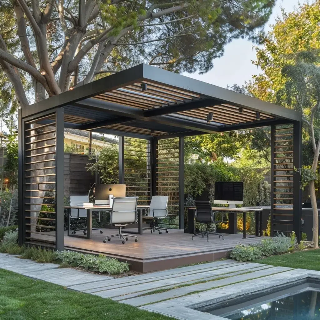 3x4m Louvered Pergola Aluminum Motorized Waterproof Adjustable Roof for Garden Patio Deck Carport Shade Customized Hot Sale