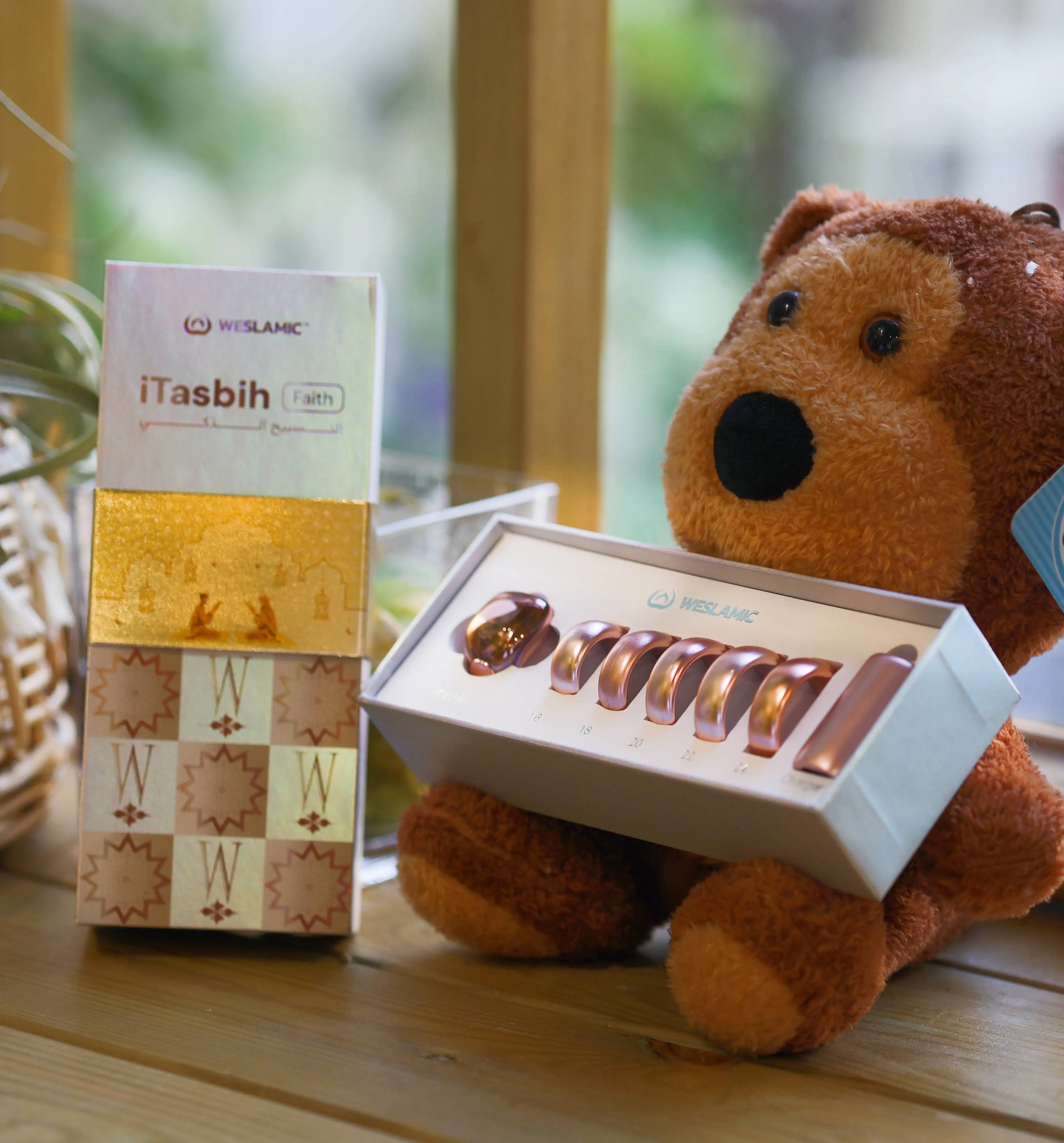 

WESLAMIC iTasbih дорожное карманное умное устройство для зикра с регулируемым размером кольца для исламского Рамадана 2026