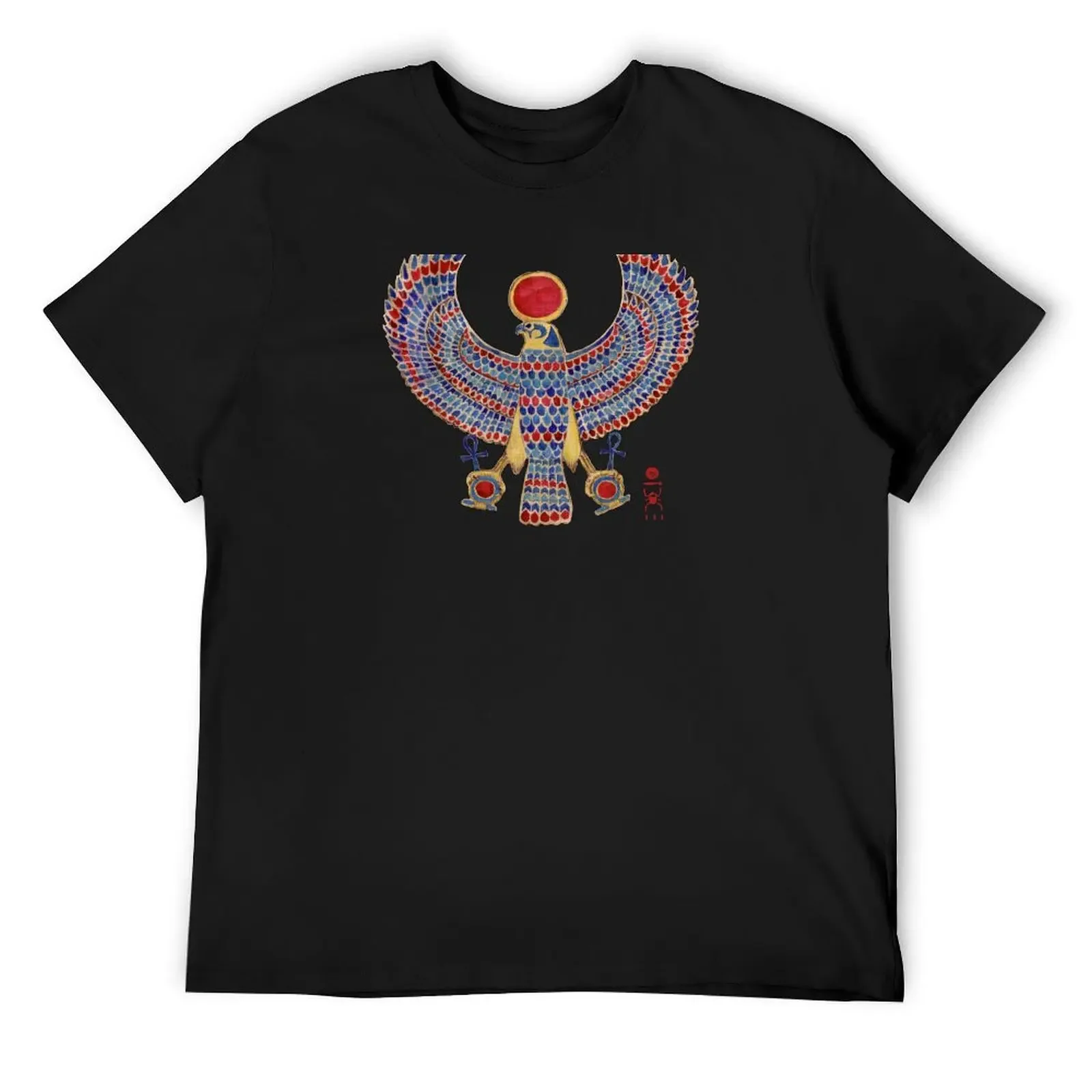 

Ra: Falcon Pectoral [Papyrus] T-Shirt sweat T-shirts man man clothes baggy shirts black t-shirts for men