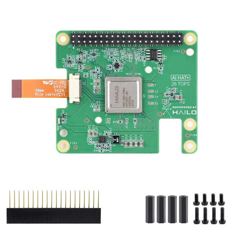 

Durable-Rpi AI HAT Forraspberry Pi 5 AI HAT Модель с разрешением 26 топов Дополнительно Быстрое сборка Широкий спектр применения с энергопотреблением в себе, Rpi AI HA