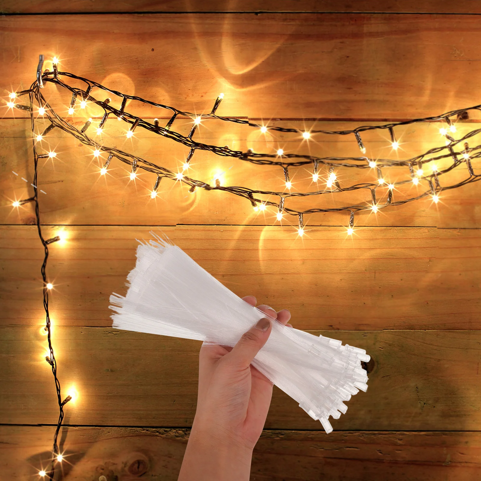 

50Pcs Fiber Optic Decorations Easy Install Glow Fiber Wands Party Table Centerpieces Neon Festive Decorative Props Indoor