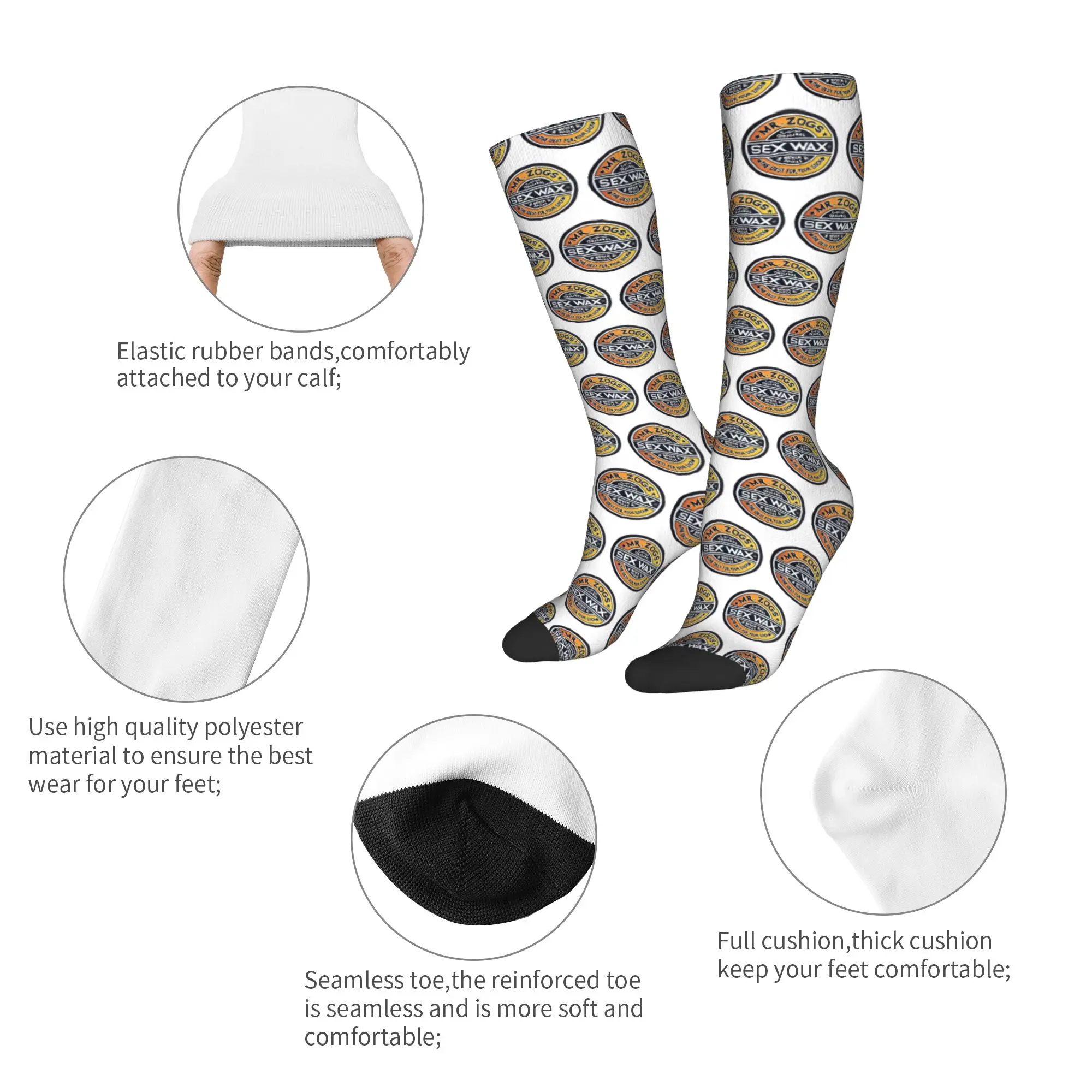 Всесезонные чулки для экипажа Mr Zogs, секс-восковые носки, Harajuku, повседневные длинные носки в стиле хип-хоп, аксессуары для мужчин и женщин, рождественские подарки