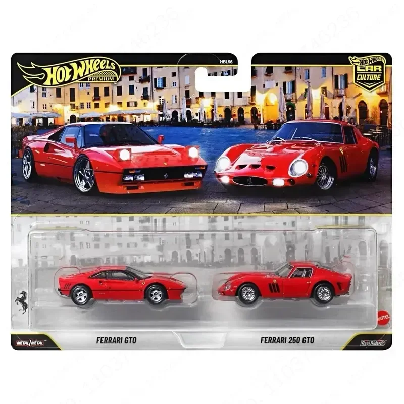 Genuine Hot Wheels Car Culture HBL96 Gold Label Ferrari GTO Mercedes Benz BMW Datsun Model For Car Enthusiasts Collection Gifts