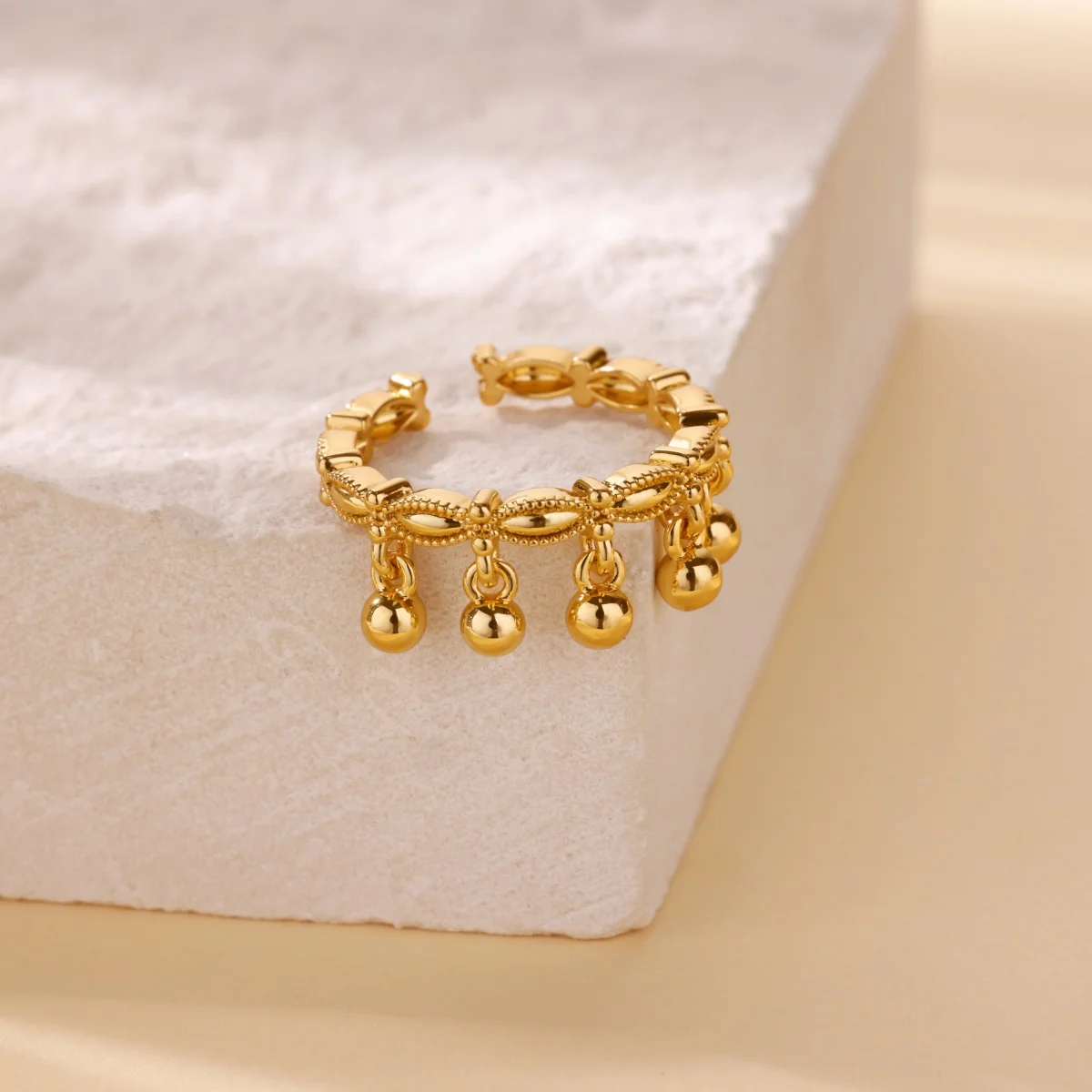Edelstahl Chunky Breite Ringe Für Frauen Vintage Gold Farbe Geometrische Open Finger Ring Mode Minimalistischen Schmuck Geschenk Femme