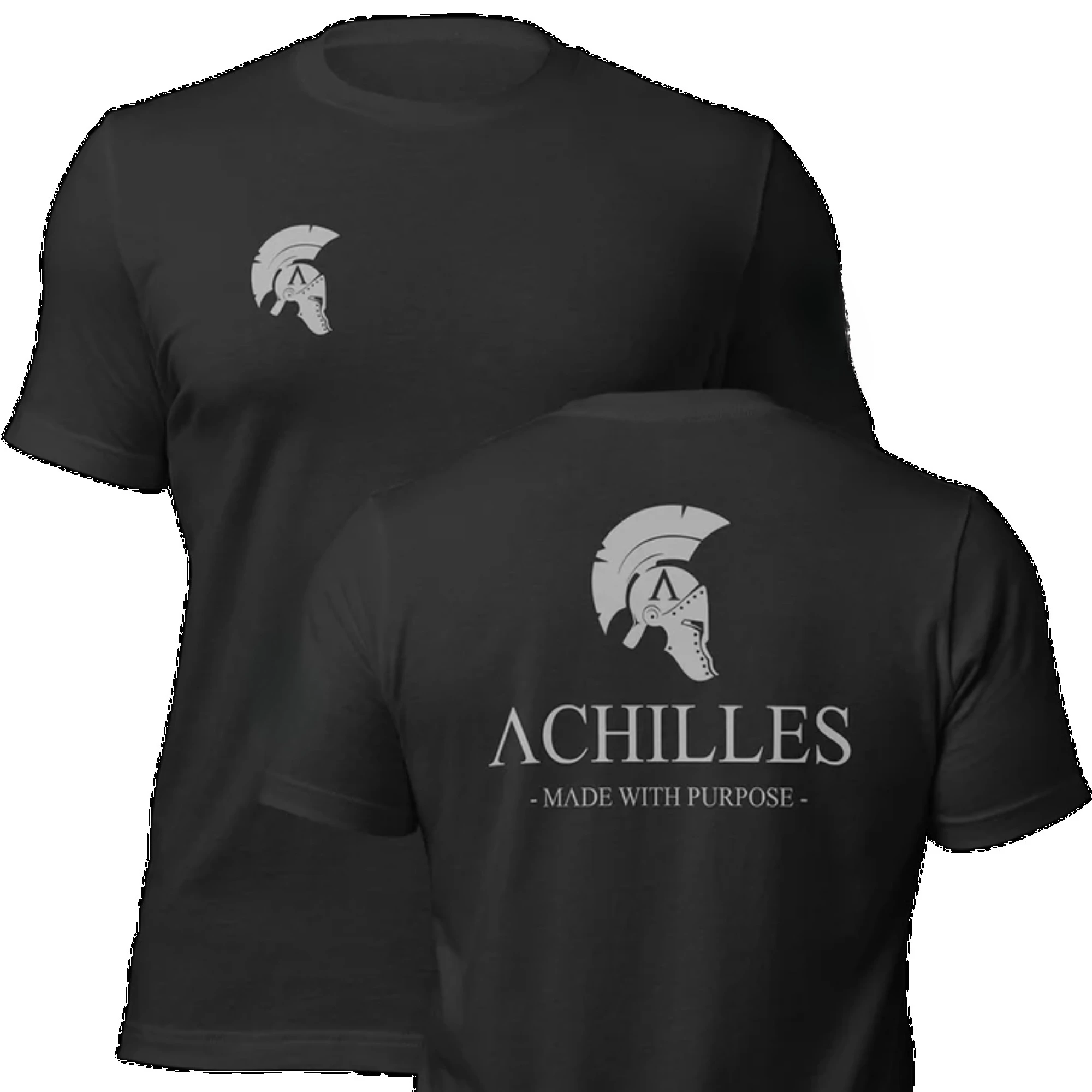 Family Matching T‑Shirt Ancient Greek Warrior Helmet Front Back Print Parent‑Child Loose Casual Streetwear Cotton Tee Tops