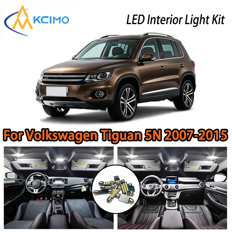

For Volkswagen Tiguan 5N 2007-2015 LED Interior Lights, Super Bright Two Colors Choice, Easy Install Car Lamp Kit
