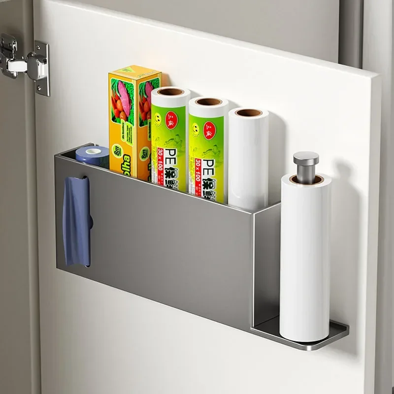 

Paper Towel Holder Wall Mount for Kitchen, Self-Adhesive Under Cabinet Organizer, Punch-Free Cabinet Door kitchen Organizer