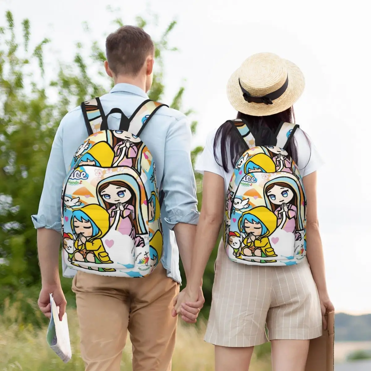 Luce Vatican Mascot Catholic Church 2025 Student Backpack School Bag Hiking Travel Daypack for Boys Girls Bookbag Shoulder Bags