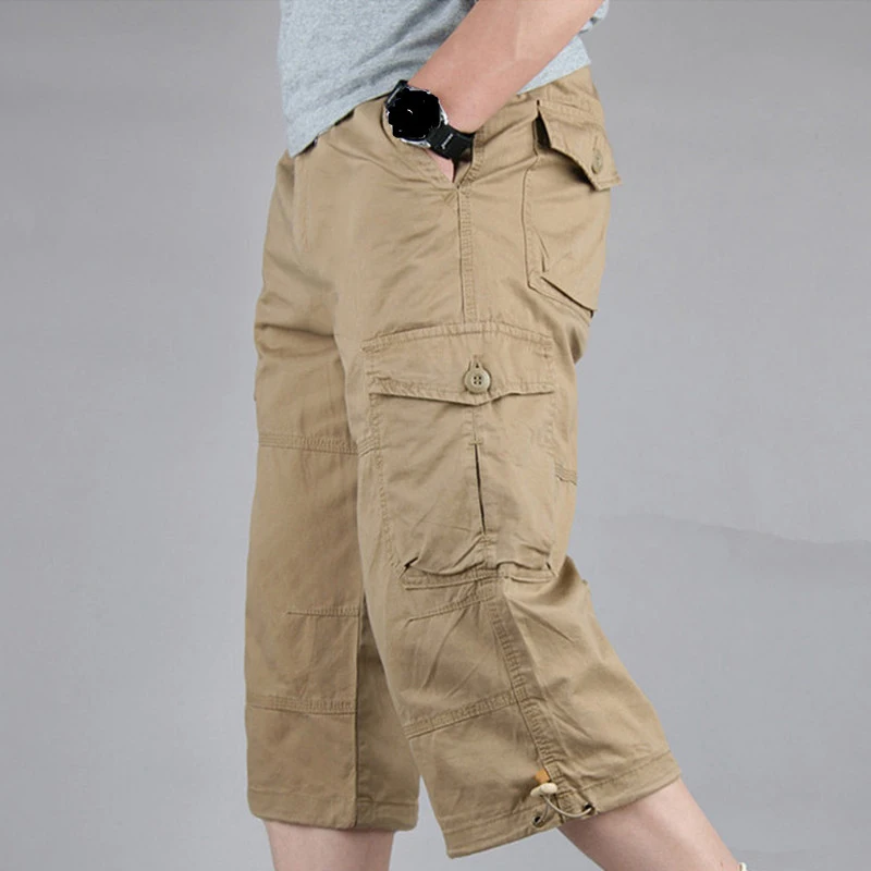 Summer Men's Camouflage Military Cargo Shorts Cotton Mulit-Pocket Casual Pants Male Loose Work Shorts Outdoor Shorts