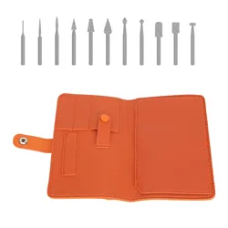 Nail Drill Bits Organizer Bag Storage 37 Slots Portable Multi Functional Manicure Drill Bits Wallet Bag For Dead Skin Scissors
