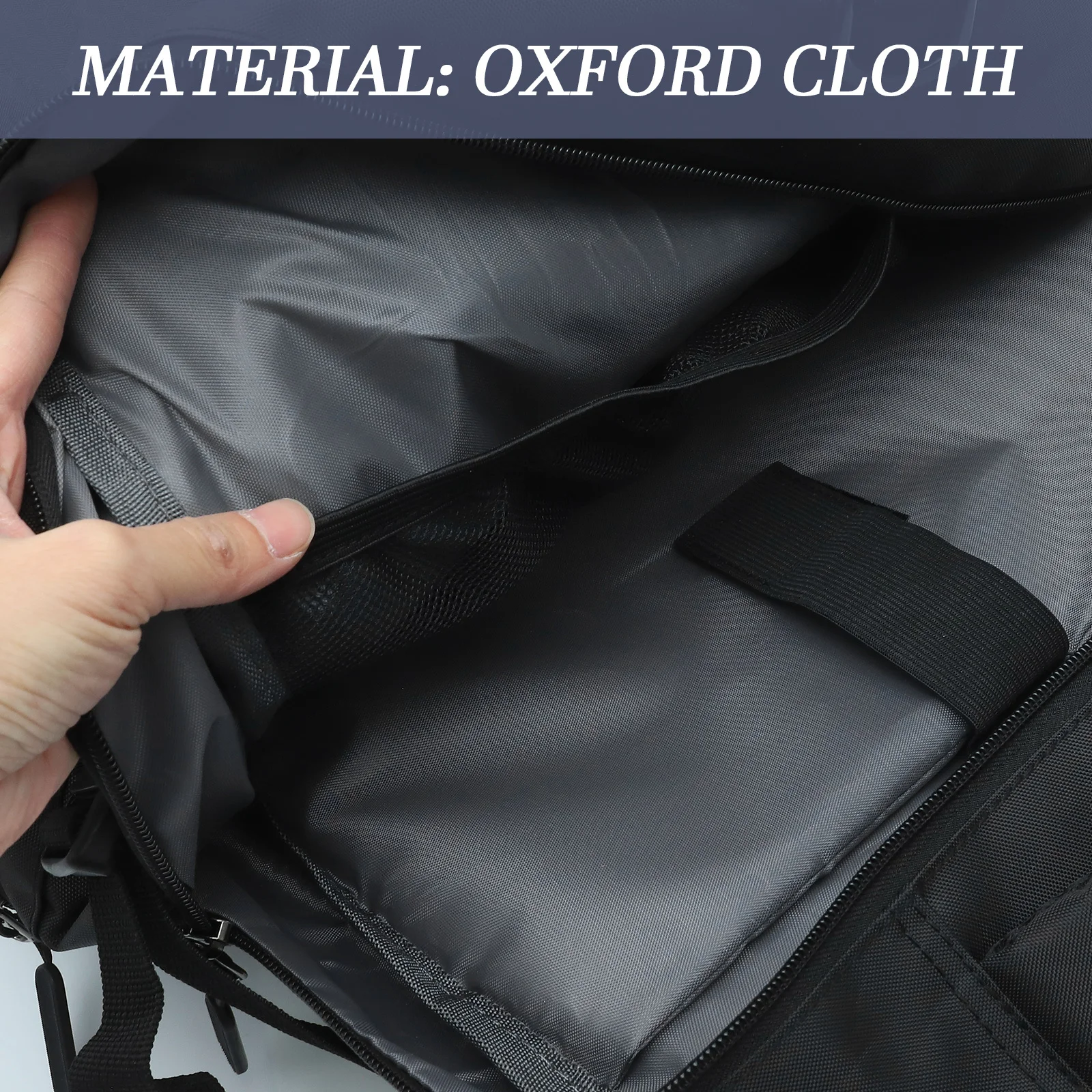 

1Pcs Oxford Cloth Backpack Large Capacity Waterproof Hiking Rucksack with Basketball Net Storage Compartments for Men Travel