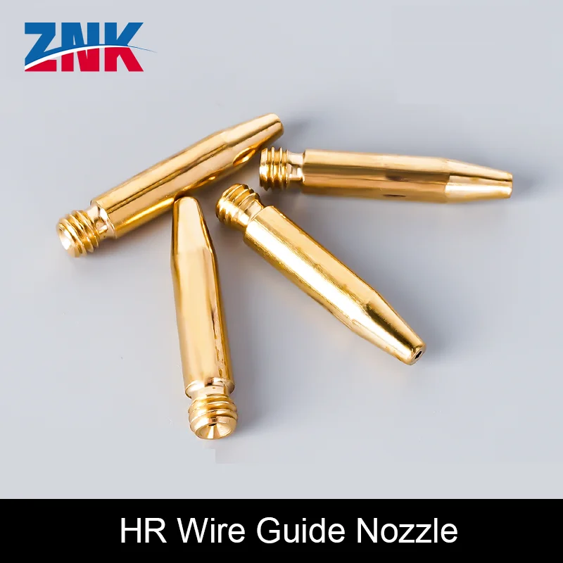 ZNK HR 10PCS Laser Laser Welding Wire Guide Nozzle WSX Weld Wire Feeder Nozzles H31.5 M6 0.8-1.6mm For HuanRi K1M A2M A1MD30