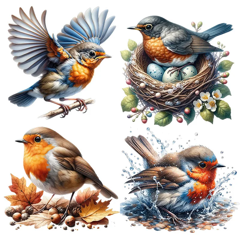 Three Ratels QN24 lovely Robin Art Wall Sticker for home decoration Car Sticker