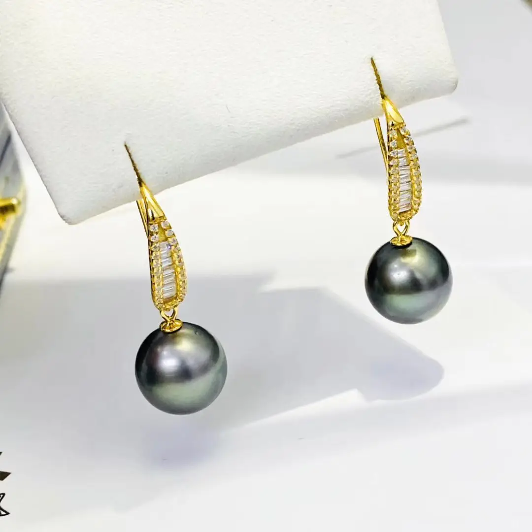 Wholesale S925 Sterling Silver Earrings Mount Findings Settings Base Mounting Parts Accessory for 11-12mm Pearls 5 pairs/lot