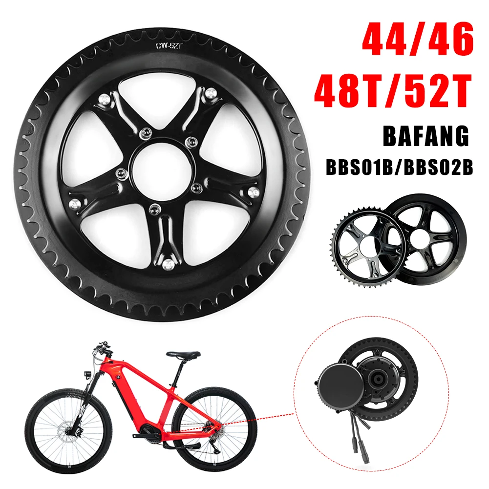 

High Quality Mid Motor Chain Wheel Chainring 44T 46T 48T 52T Electric Bicycle Conversions Chain Wheel for Bafang BBS01B BBS02B