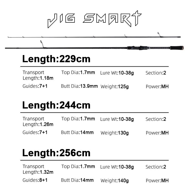MIFINE JIG SMART SPIN Spinning Rod 2.29M 3