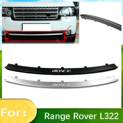 Silver Car Front Bumper Center Trim Decoration For Land Rover Range Rover III L322 2010 2011 2012 Facelift ABS Pastic