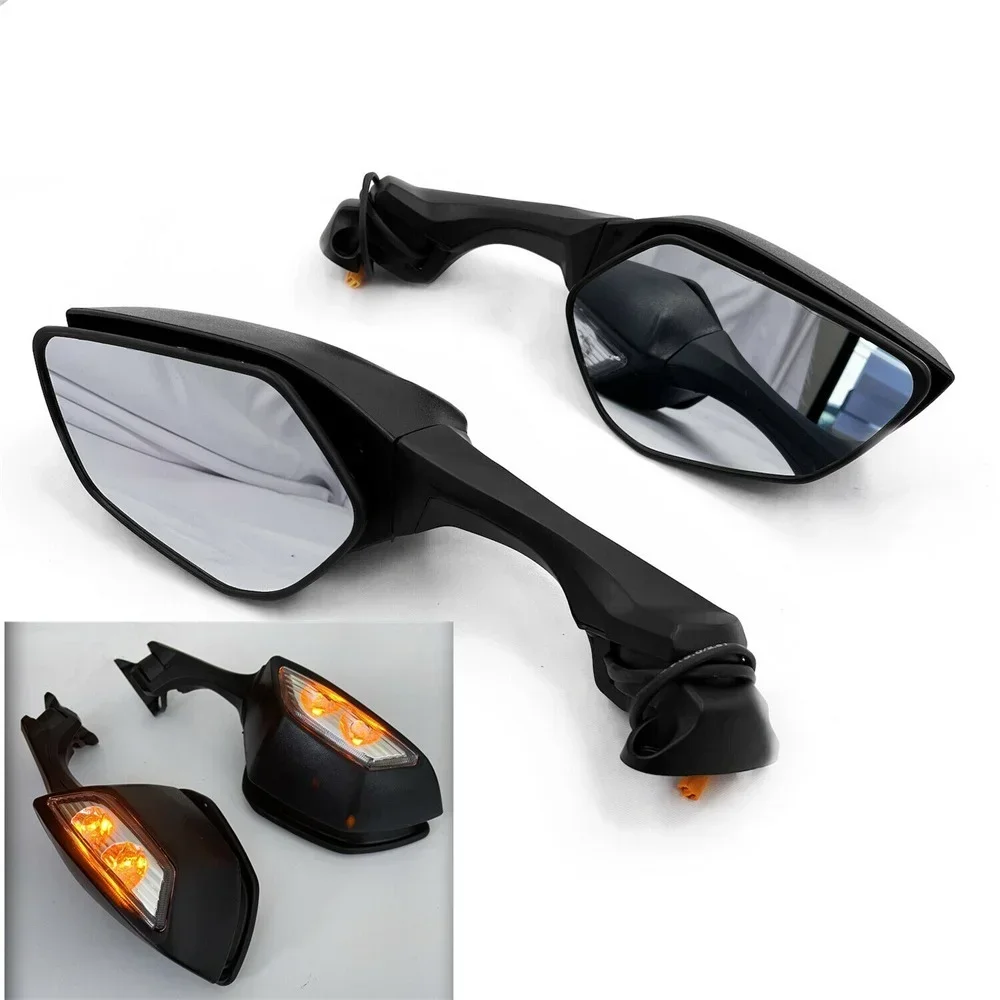 

Motorcycle Foldable Mirror LED Turn Light Signals View Mirrors for Kawasaki Ninja ZX10R ZX-10R 2011-2020