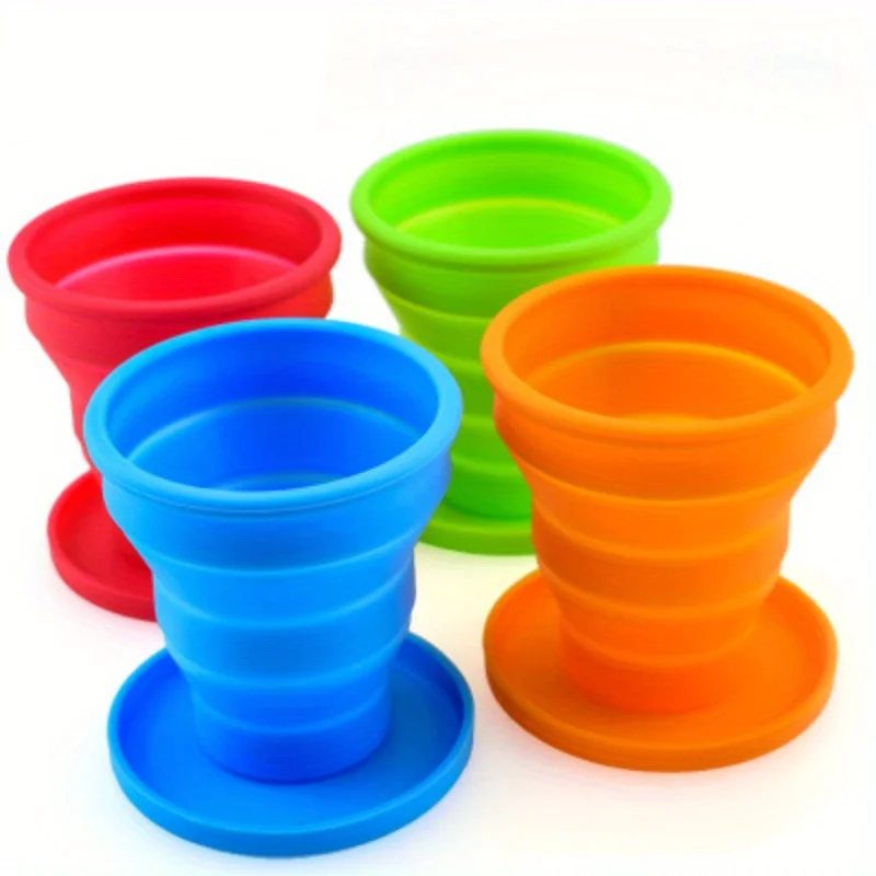 1pcs Portable Silicone Telescopic Drinking Collapsible Folding Cup Travel Camping wo0