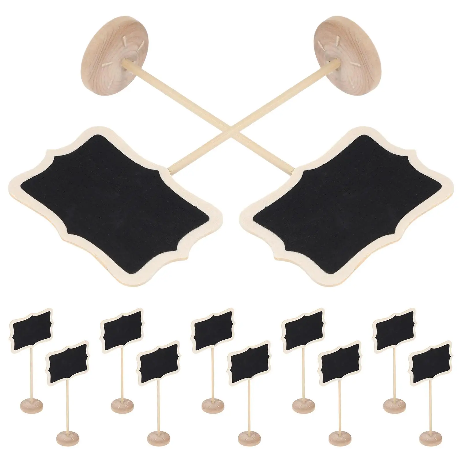 15pcs Mini Blackboard Signs Wedding Table Number Holder Rustic Decoration Small Chalkboard Message Boards Wooden Frame