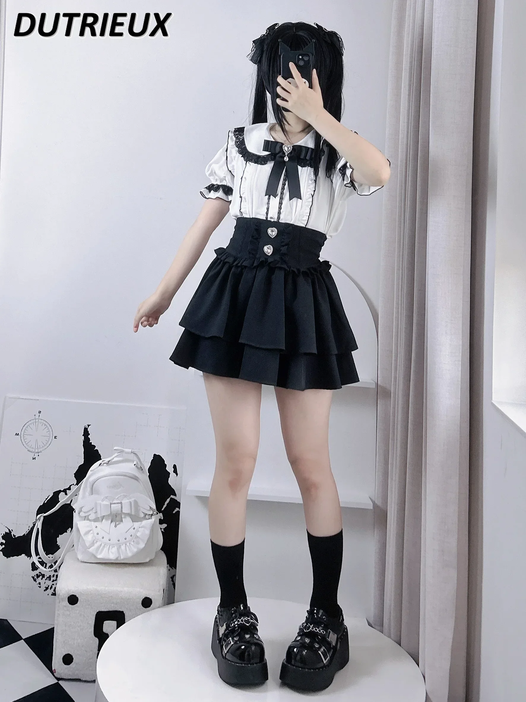 Japanese Style Mass-produced Mine Series High Waist Double-layer Short Skirt Sweet Cute and Versatile Women's Skirts Summer