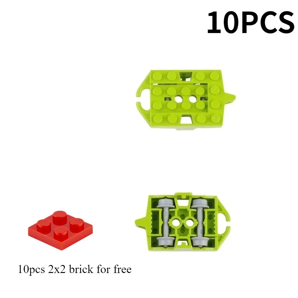 10 STKS Track Achtbaan Spoorweg Stad Trein Technisch Deel Bouwstenen Cadeau voor Kinderen Compatibel Leduo 26022 25059 25061