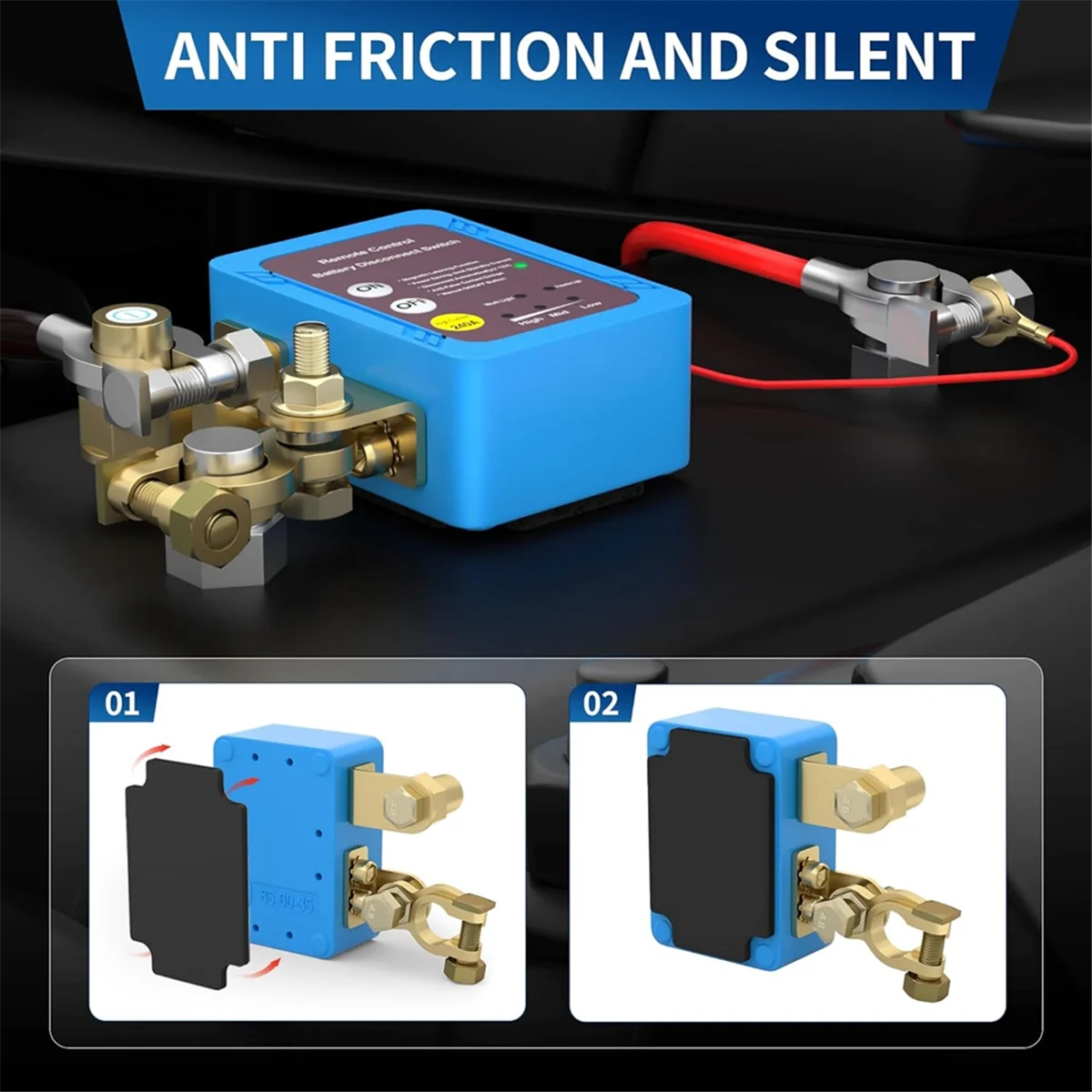 AU35 12V 240A Remote Battery Disconnect Switch, Automatic Power Off Switch Car Truck Boat Remote Control Switch