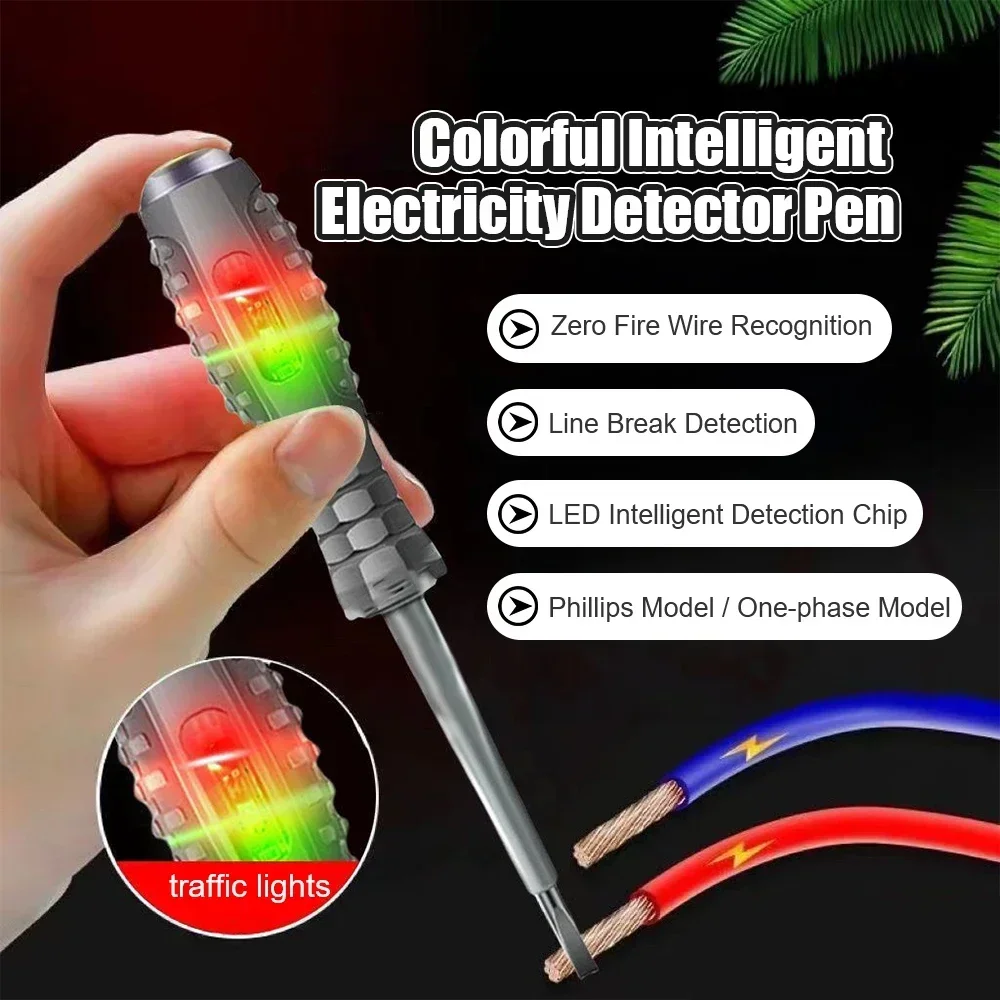 Multi-functional Electrician Screwdriver Word/cross Neon Bulb Indicator Meter Electric Pen AC Induction Test Pen Voltage Tester