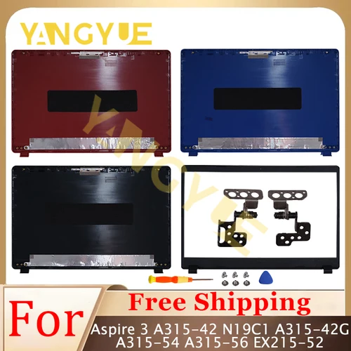 Imagen 1 del producto Nuevo para Aspire 3 A315-42 A315-42G A315-54 A315-56 N19C1 EX215-52 cubierta trasera LCD para portátil/bisel frontal/bisagras carcasa superior