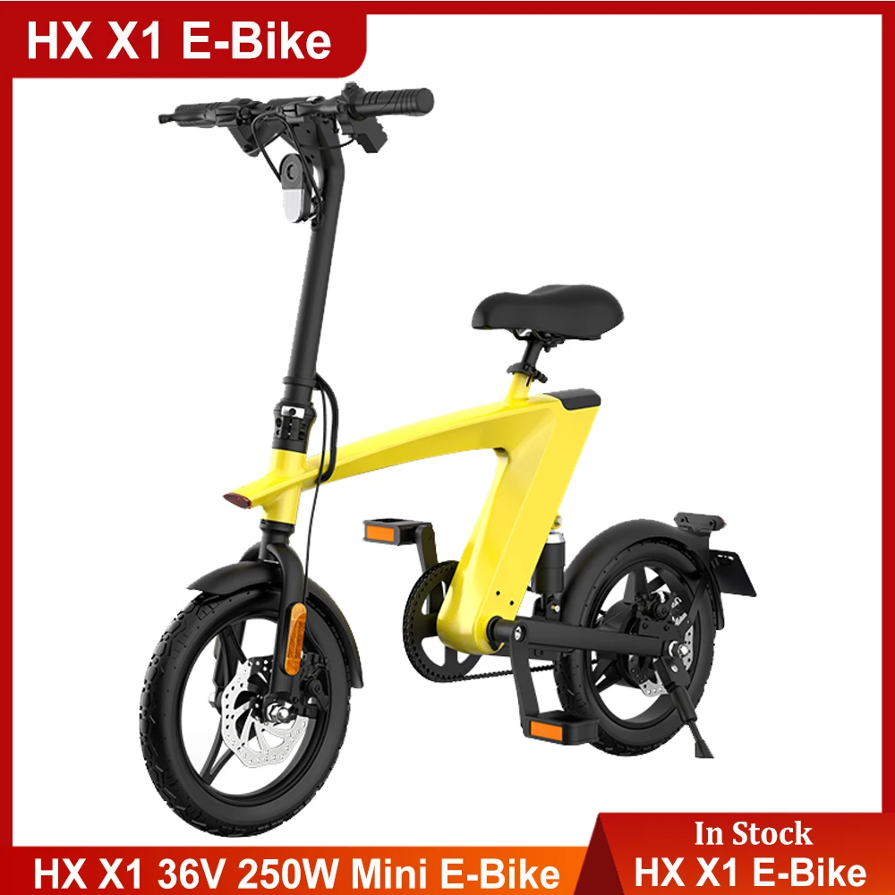 EU Stock US Stock 2021 Newest Version HX H1 Mini E-Bike 36V 250W Riding/ Electric Bike with Rear Spring shock Absorber