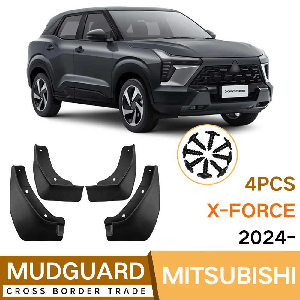 

For Mitsubishi X-Force 2024 black car mudguard Reduce dust Resist tire dirt car accessories tools