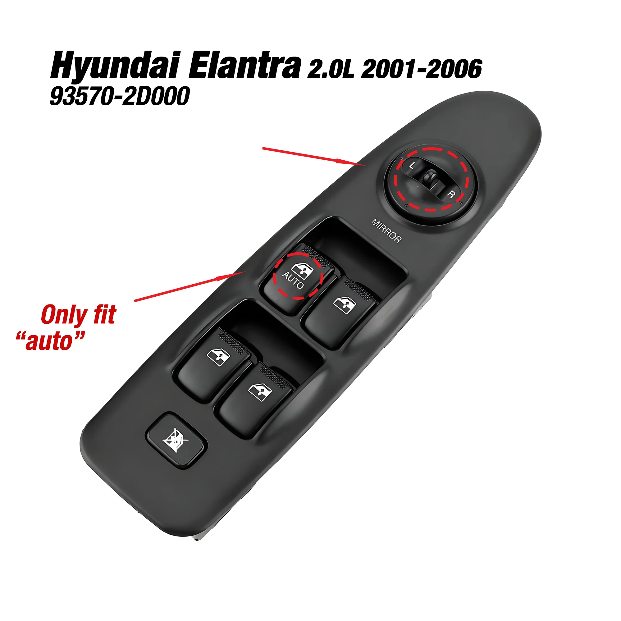 

93570-2D000 93570-2D100 для Hyundai Elantra 2001 2002 2003 2004 2005 2006, электрический стеклоподъемник, главный переключатель управления