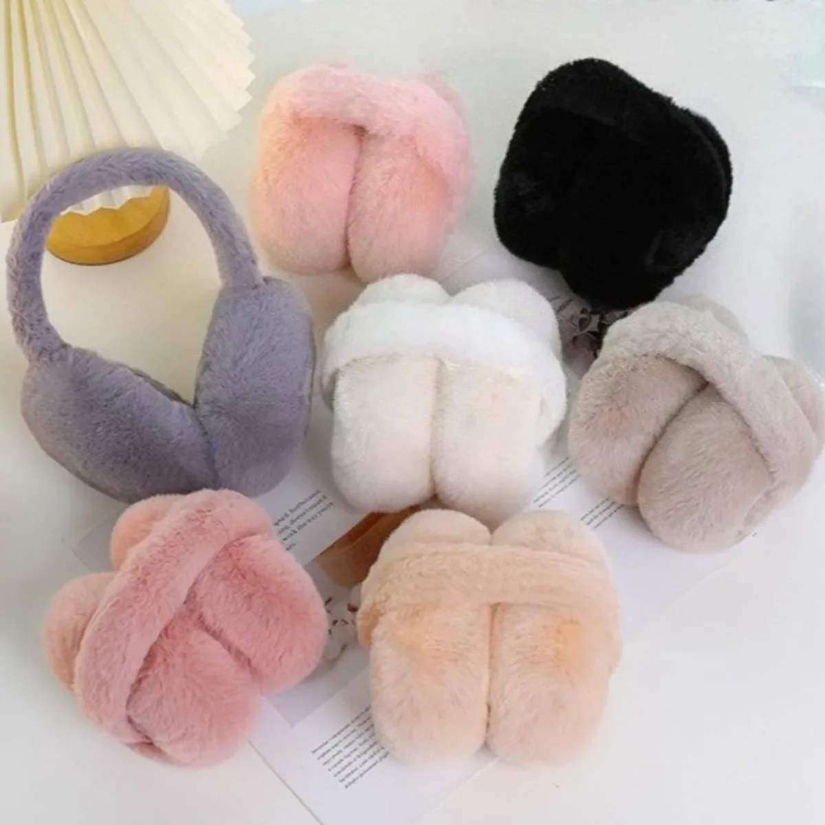 غطاء للأذن لفصل الشتاء يفشل الأذن القابلة للطي للنساء والرجال والفتيات غطاء للأذنين الناعم للطقس البارد لتدفئة الأذن عقال إكسسوارات الشتاء