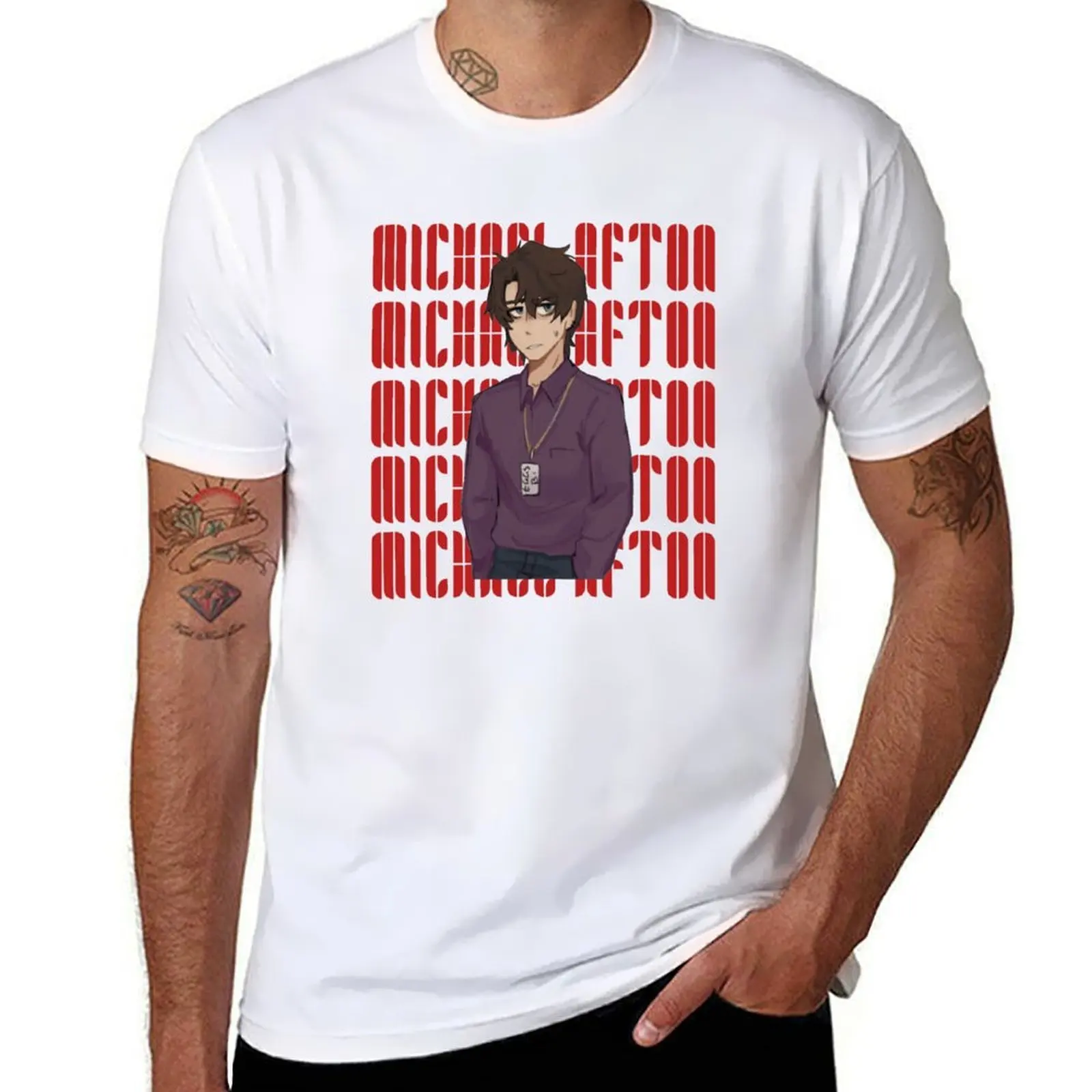 

michael afton T-Shirt t shirt for man 100 percent cotton mens graphic t shirts T-Shirt