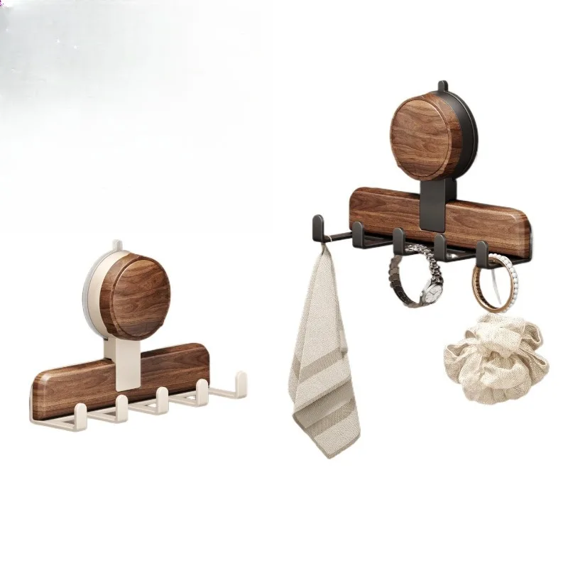 

Walnut suction cup hook, bathroom entrance entrance storage punching-free wall-mounted strong load-bearing non-marking
