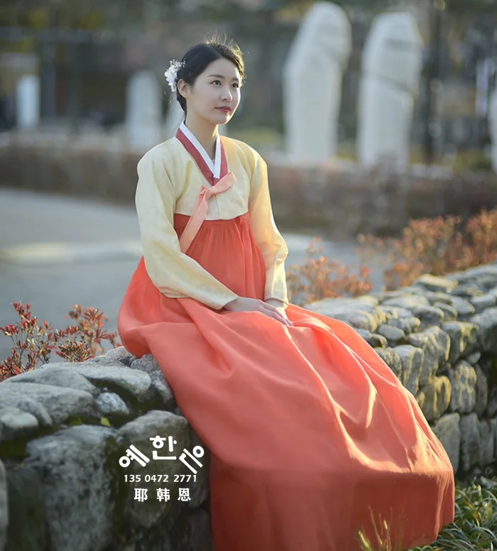 Ladies Hanbok Korean Original Imported Fabric Korean National Costume Bride Hanbok Welcome Dress